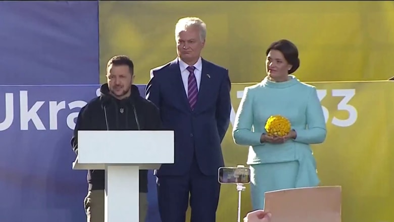 Zelensky makes appearance in Lithuania during NATO summit