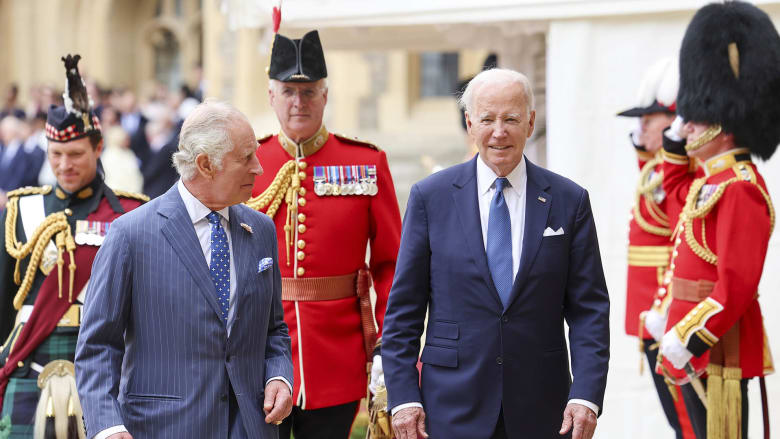 Biden attends welcome ceremony with King Charles at Windsor Castle