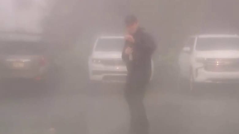 NBC reporter braves 100 mph winds during Idalia report from Perry, Florida