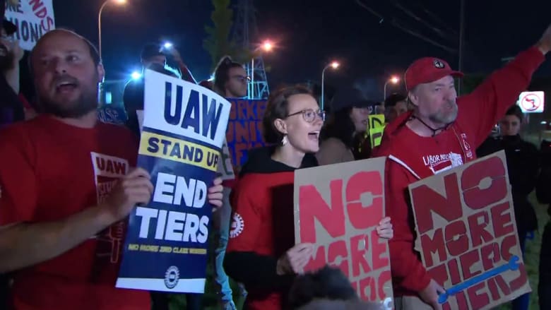 Thousands of auto workers strike as UAW and big three fail to reach a deal