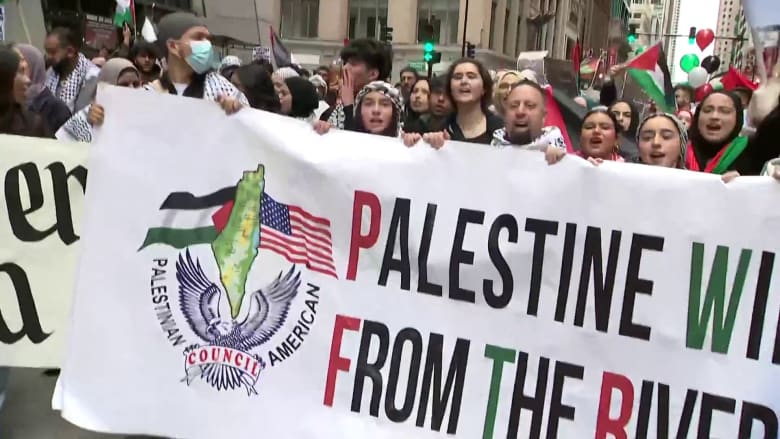 Palestinian Americans hold rally in Chicago