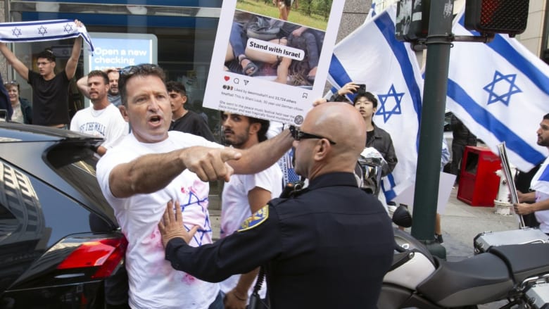 Security increases as pro-Israel and pro-Palestinian protesters take to streets