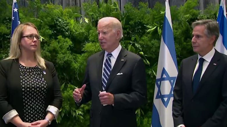 Biden speaks to community leaders in Israel