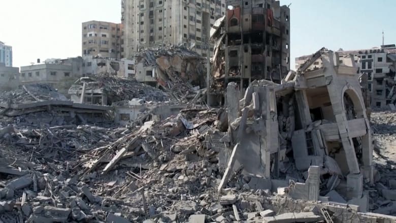 Huge scale of destruction in Gaza City