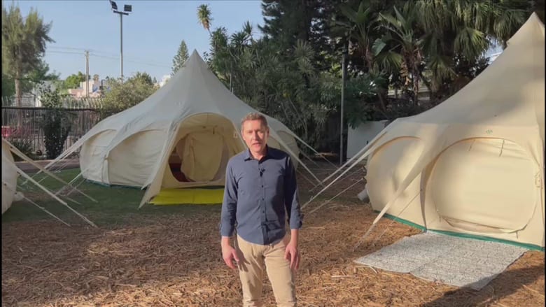 See inside the tent city sheltering Israelis in a Tel Aviv suburb