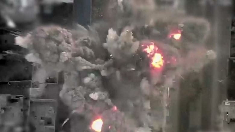 Video shows Israeli bombardment of what it says are 'terrorist targets' in the Gaza Strip