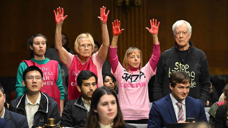 Watch: Blinken interrupted by protesters calling for cease-fire in Gaza