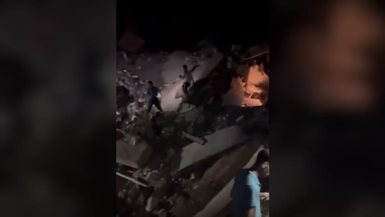 Video shows aftermath of the collapse of Gaza’s oldest church