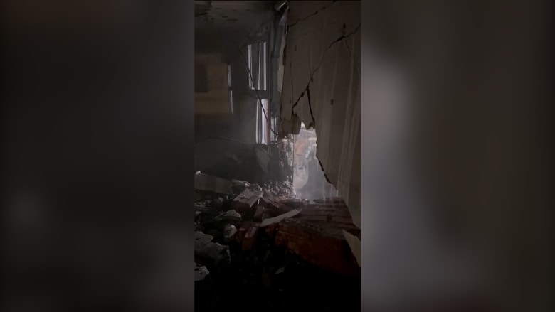 Video shows aftermath of Israeli hospital hit by Hamas rocket