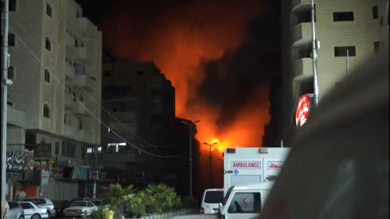 Video shows purported airstrikes near Gaza’s Al-Quds hospital