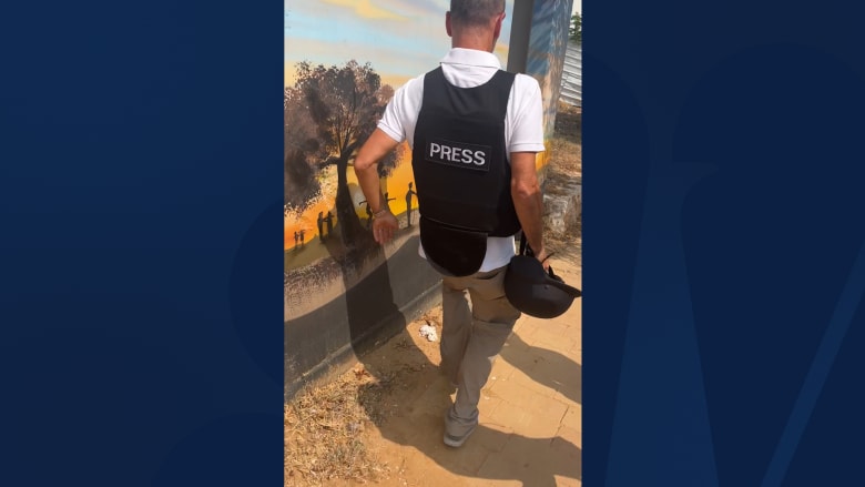 Watch: NBC news crew runs to shelter in Israel