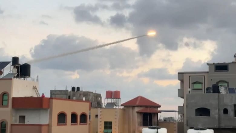 Watch: Rockets seen launching from Gaza toward Israel
