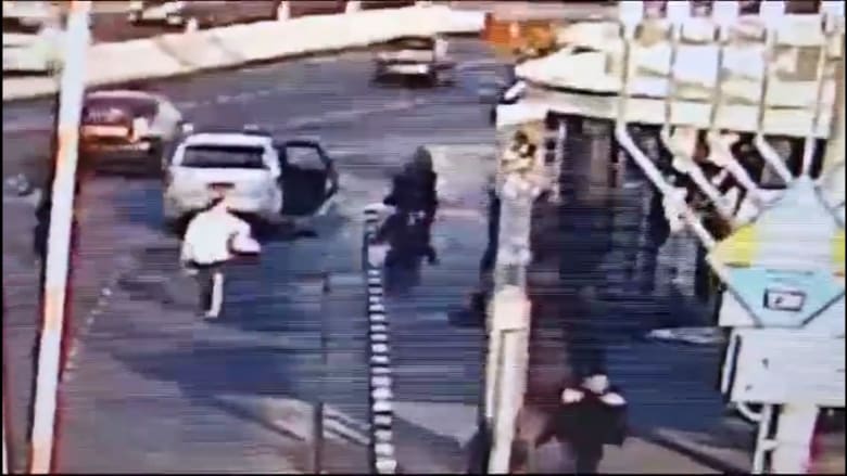 Surveillance video shows deadly shooting at Jerusalem bus stop