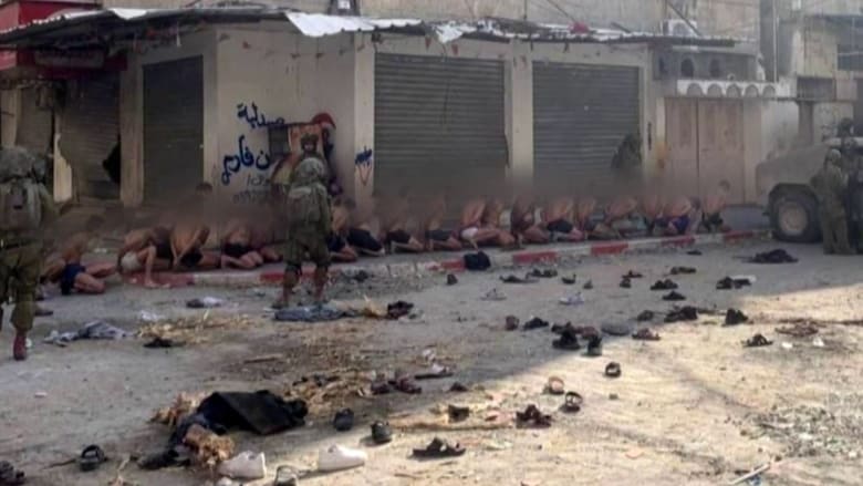 Outrage over detained Palestinian men stripped to their underwear by Israeli troops