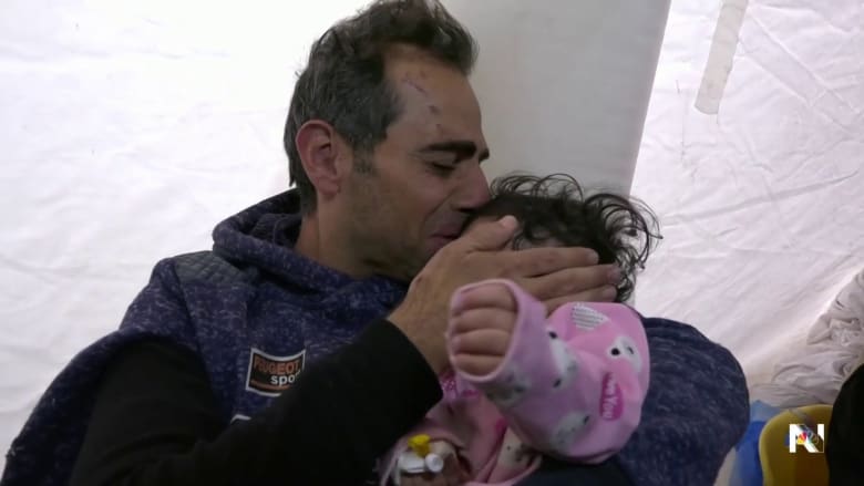 Father and daughter found alive in rubble after Israeli airstrike in Gaza