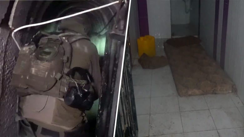 Rare look at underground tunnels where Israeli hostages were held