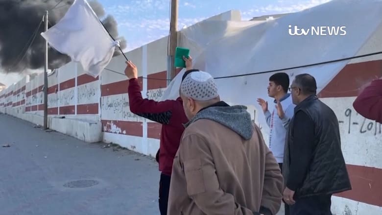 Video shows Gaza civilian shot and killed in group waving white flag