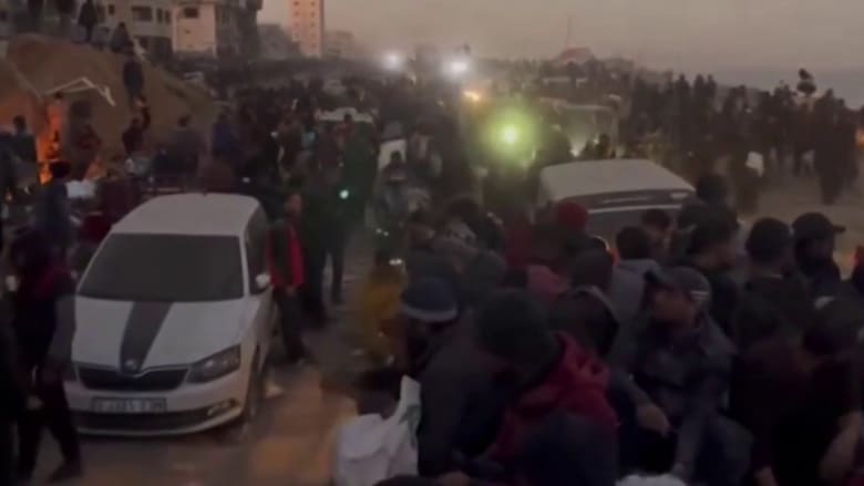 Attack on crowd waiting for humanitarian aid in Gaza kills dozens