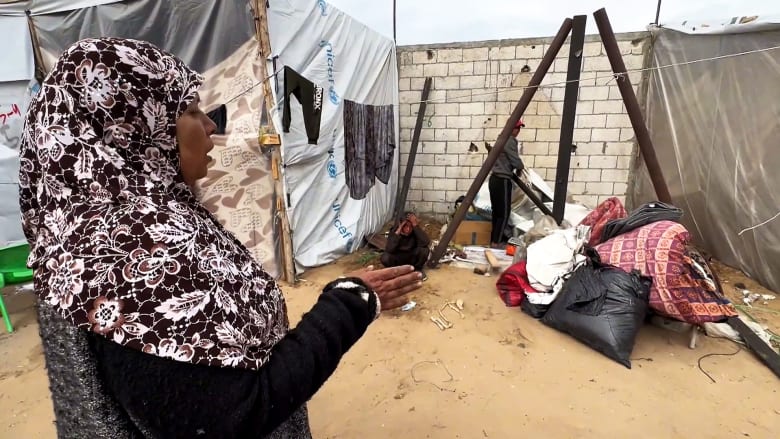 Video shows displaced Gazans leaving Rafah as Israel attacks