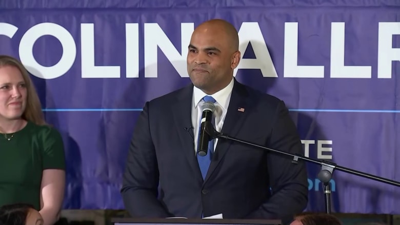 Colin Allred speaks after winning Texas Democratic Senate primary