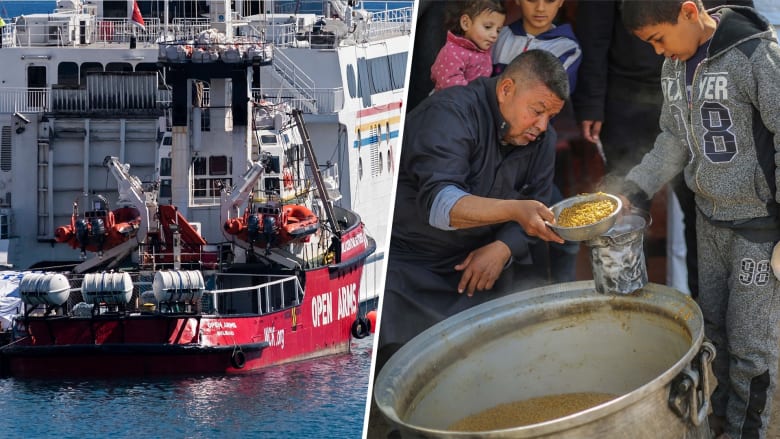 Ship carrying 200 tons of food makes its way toward Gaza