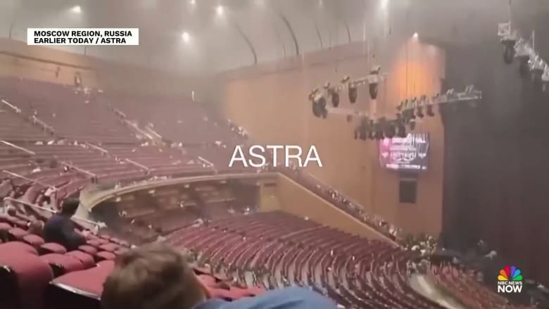 Video appears to show gunmen inside Russian concert hall