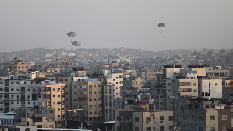 ‘This is not enough’: Gazans react to first U.S. aid airdrop