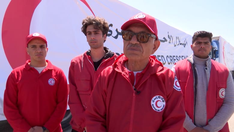 Egyptian aid trucks bound for Gaza stalled outside Rafah crossing