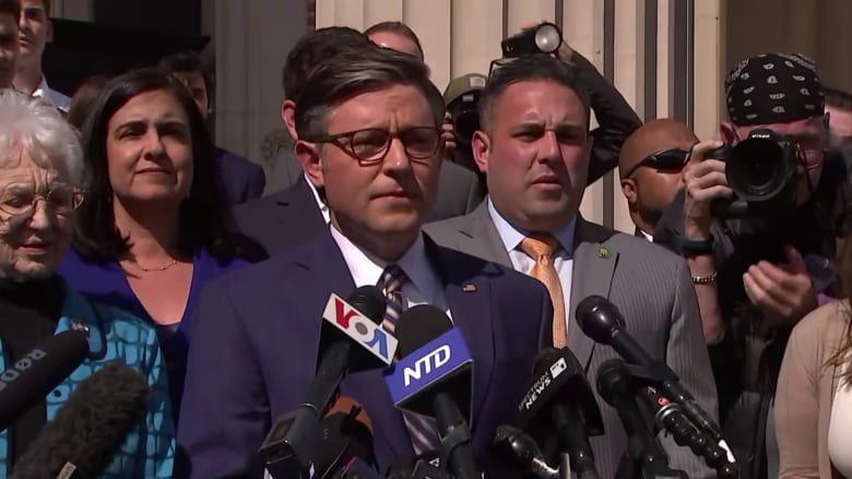 Johnson calls for Columbia University president to ‘bring order to this chaos’