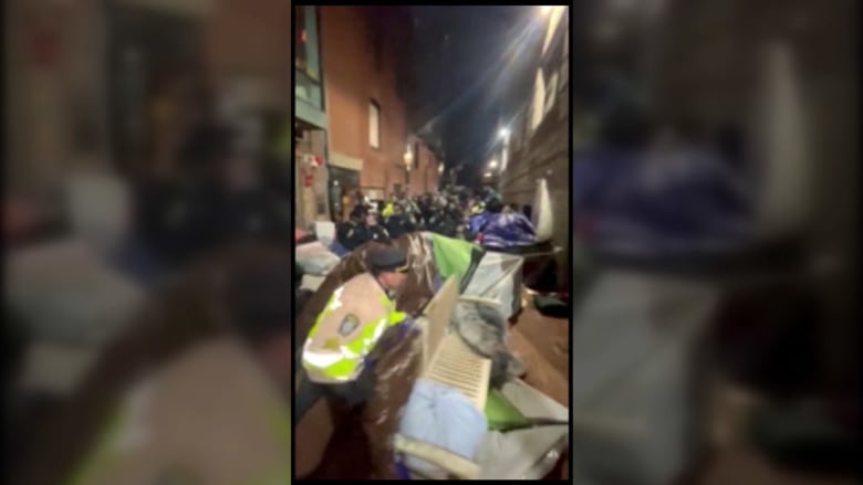 Police and pro-Palestinian protesters clash at Boston's Emerson College