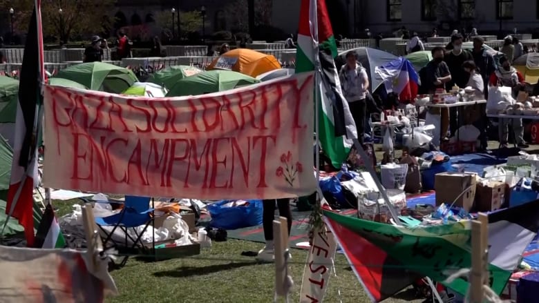 Pro-Palestinian encampments grow on college campuses in the U.S.