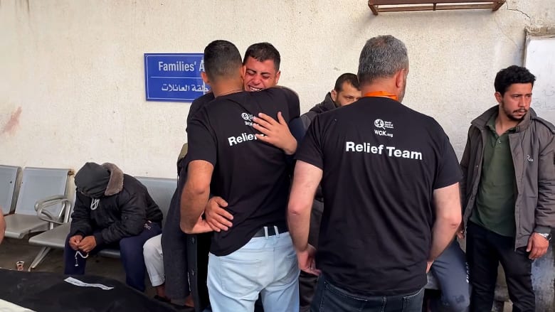 Grief and prayers for aid workers killed in Israeli airstrike