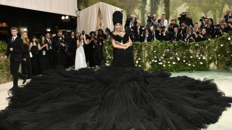 Cardi B. arrives at the 2024 Met Gala