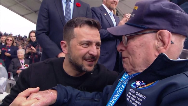 Zelenskyy shares emotional moment with U.S. veteran in Normandy