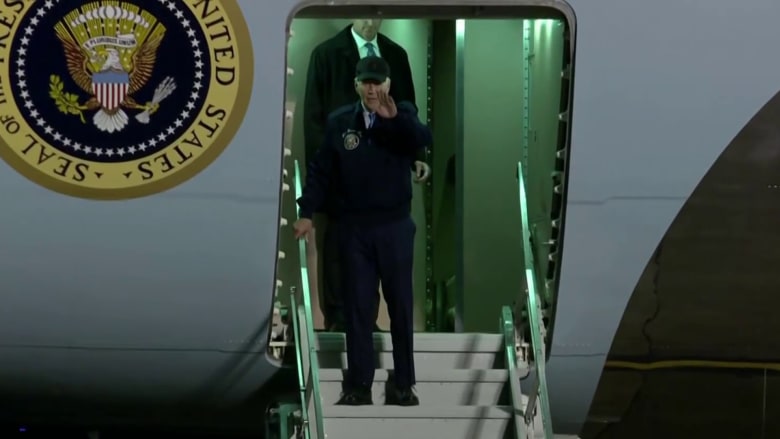 Watch: Biden arrives in Delaware after Covid diagnosis