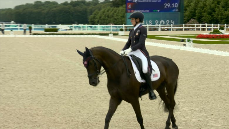 Liz Halliday-Sharp leads the way for the U.S. eventing team