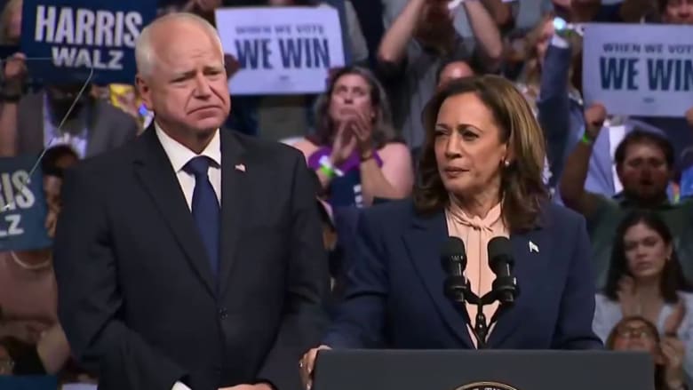 'We have the momentum': Harris hits campaign trail with Walz