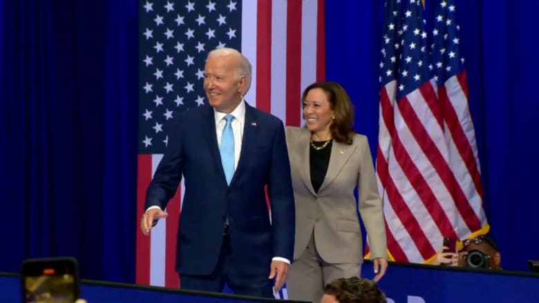 Biden, Harris hold first event together since ticket shake-up