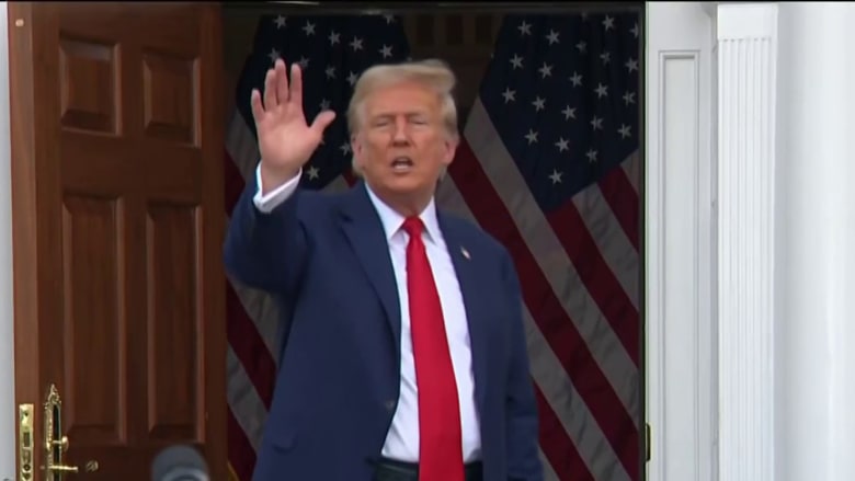 Trump asked on pending federal cases at New Jersey press conference