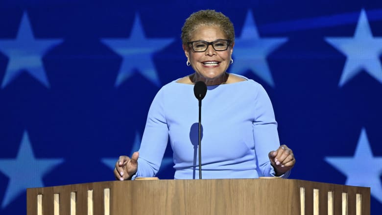 L.A. Mayor Bass highlights Harris’ commitment to the young generation