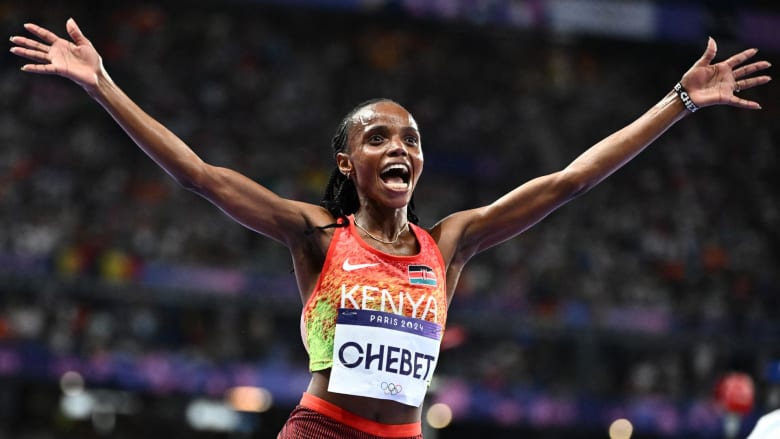Beatrice Chebet wins 10,000m gold, completes distance double