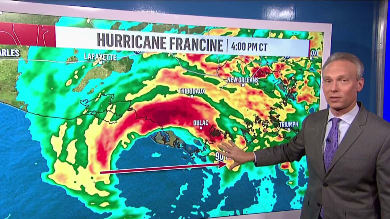 Francine weakens to a tropical storm after making landfall in Louisiana ...