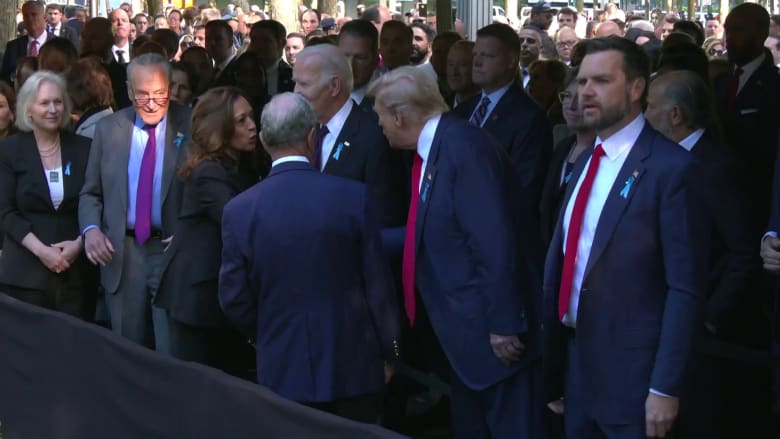 See Harris and Trump shake hands at Ground Zero after debate
