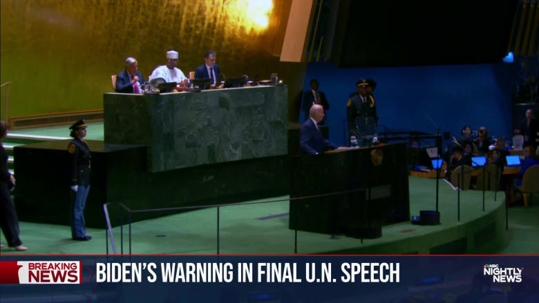 Biden, in final U.N. speech, says world is at an 'inflection point'