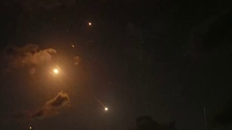 NBC News cameras capture sight of Iranian missiles over Israel