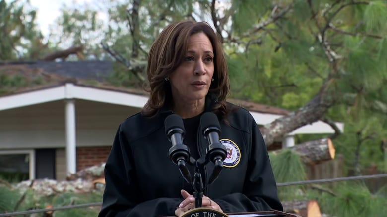 Harris announces recovery efforts for Hurricane Helene in Georgia remarks