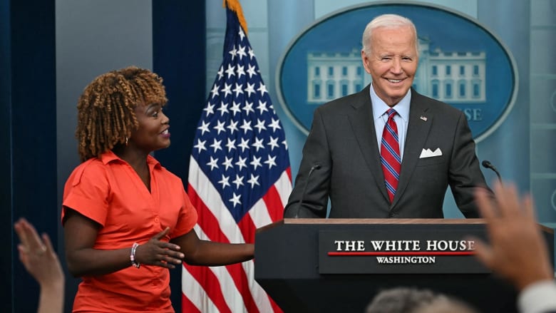 ‘I’m back in’: Biden jokes about reentering the presidential race