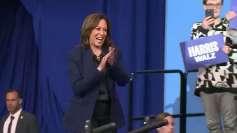 Harris campaigns in battleground Wisconsin 19 days before election