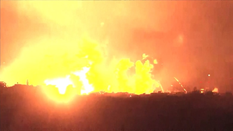 Large explosions seen near Beirut airport