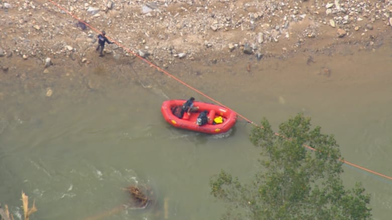 Aerial video shows rescue and relief efforts in Chimney Rock